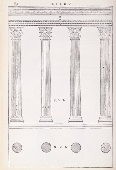 The Corinthian Order, illustration from a facsimile copy of 